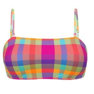 NWT Rio de Sol Retro Plaid Bandeau Top Medium